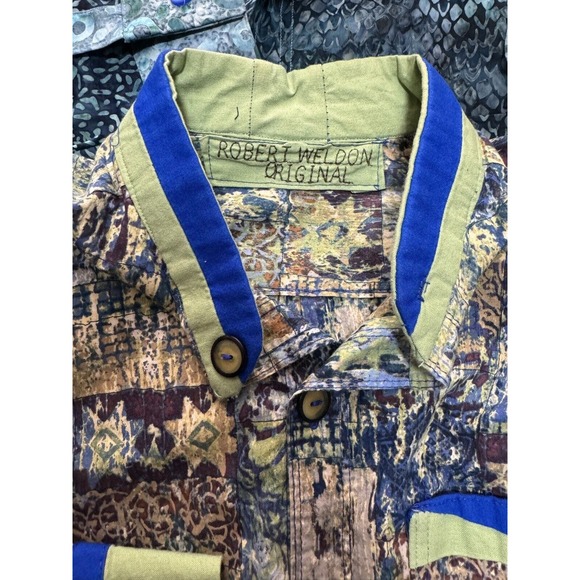 Rare Robert Weldon Original Lot Of 3 Abstract Button Down Shirts Sz Medi… - Picture 2 of 11
